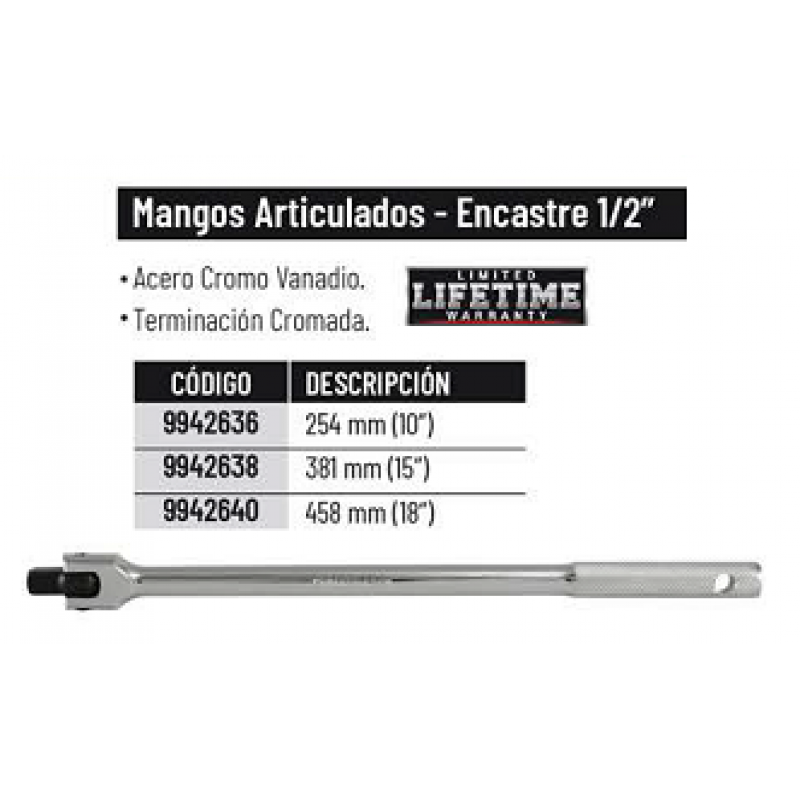 MANIJA ARTICULADA 381MM ENC.1/2"