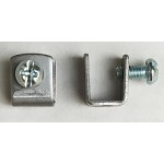 SOPORTE P/VIDRIO U C/TORNILLO NIQUELADO