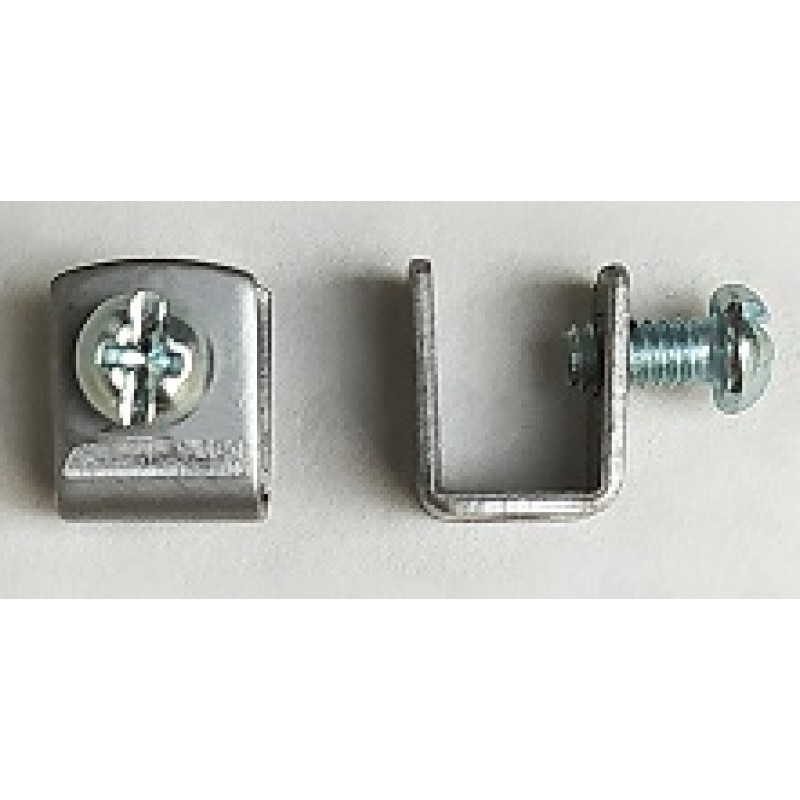 SOPORTE P/VIDRIO U C/TORNILLO NIQUELADO