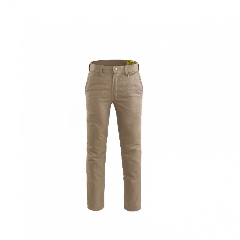 PANTALON ALGODON BEIGE T.52