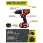 TALADRO BAT. 18V.13MM.LITIO