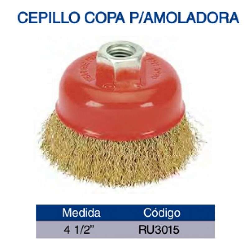 CEPILLO CIRC.AMOL.4" LISO/COPA