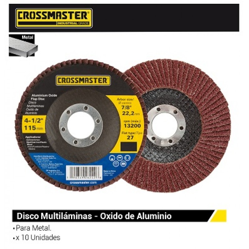 DISCO DE PULIR FLAP 7" OXIDO ALUMINIO G80
