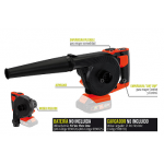 SOPLADOR-ASPIRADOR BAT. 18V.LITIO