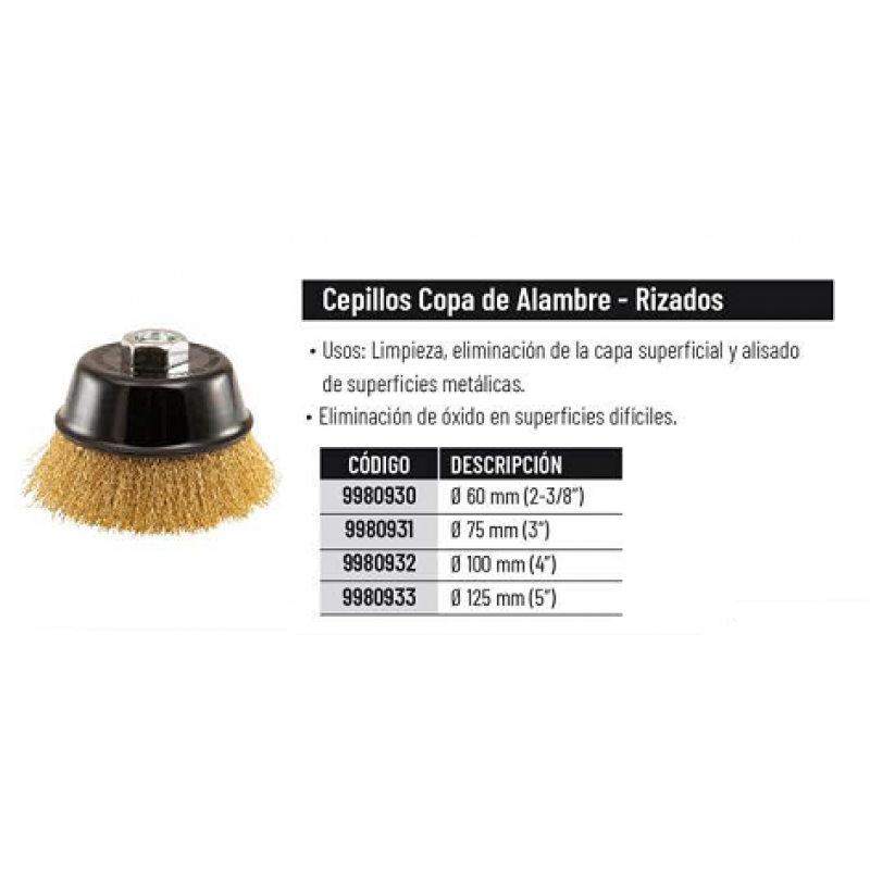 CEPILLO CIRC.AMOL.5" LISO/COPA
