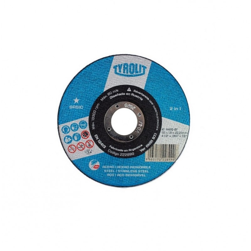 DISCO CORTE 115X1.6 PLANO BASIC