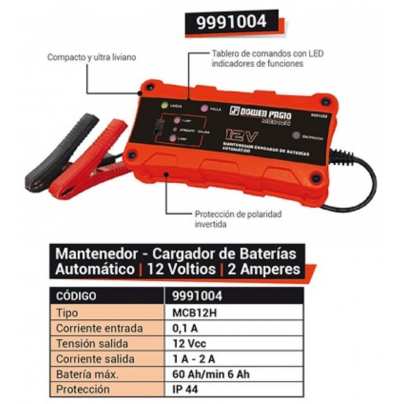CARGADOR BATERIA (2A) MANTENEDOR