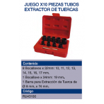 JUEGO TUBOS TUERCAS REDONDEADAS