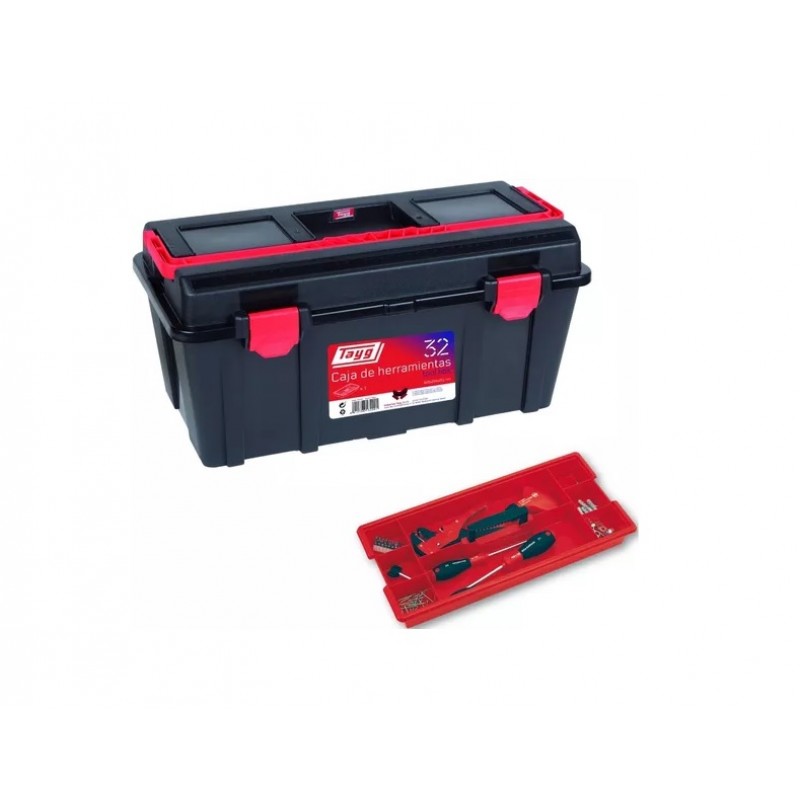 CAJA PLASTICA N32 C/BAND. 480X258X255 MM.