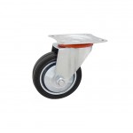 RUEDA HORQ.GIRATORIA CAUCHO  75