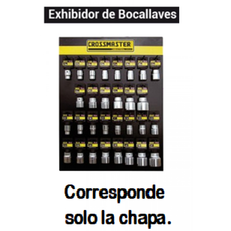 CHAPA P/EXH-MUESTRARIO TUBOS 1/2" Y 3/4"