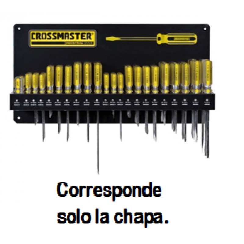 CHAPA P/EXH-MUESTRARIO DESTORNILLADOR ACRILICO