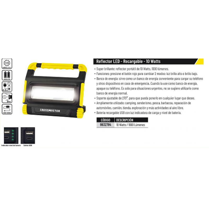 REFLECTOR LED 10W 1000 LUMENS