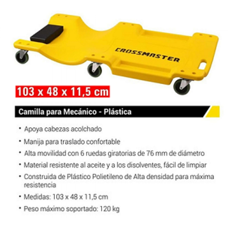 CAMILLA PROFESIONAL P/MECANICO C6 RUEDAS