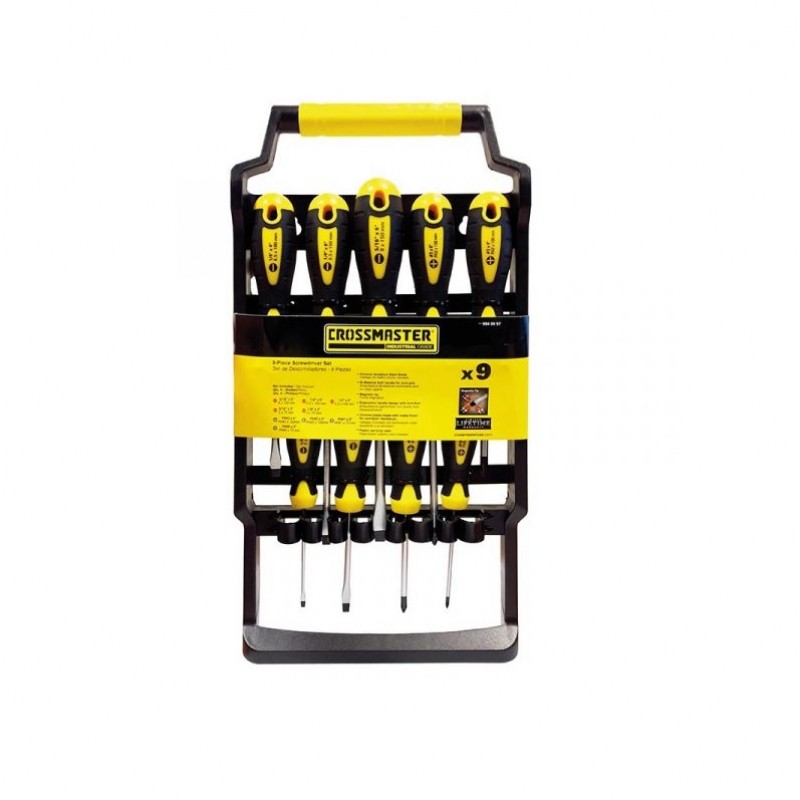 JUEGO SET  DESTORNILLADOR  9 PIEZAS