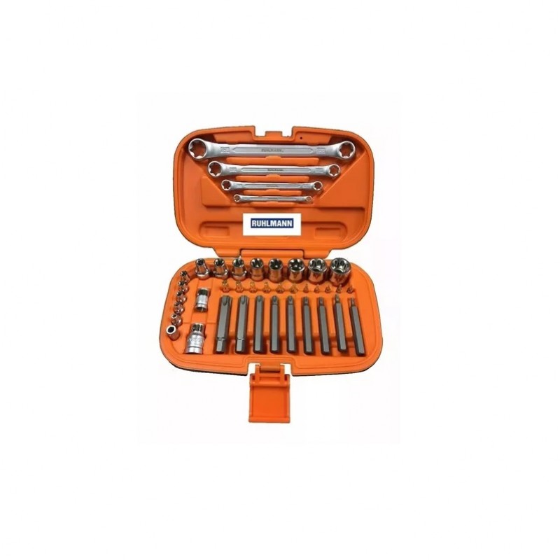 JUEGO LLAVES Y TUBOS TORX HEMBRA 41PZ.