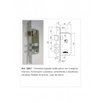 CERRADURA DOBLE PERNO 25 X 220