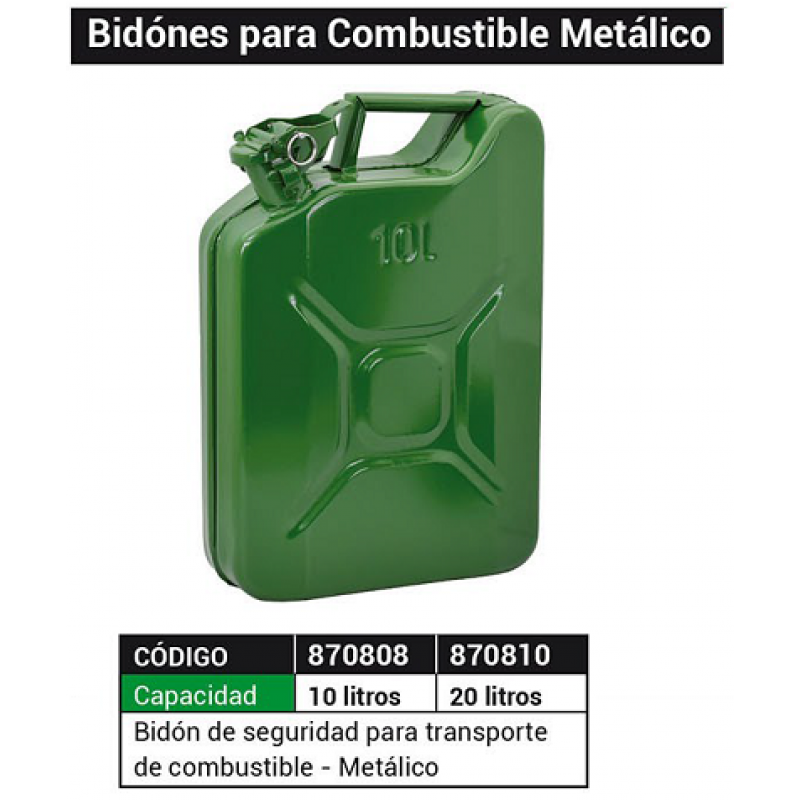BIDON METAL P/COMBUST.20LTS.