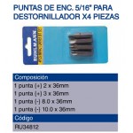 PUNTAS P/DESTORNILLADOR IMPACTO