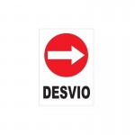 CARTEL CORRUGADO DESVIO DERECHA 50X70