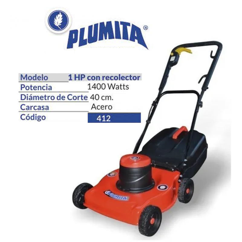 CORTADORA CESPED ELECT.1HP.C/BOL.16" R/14CM.