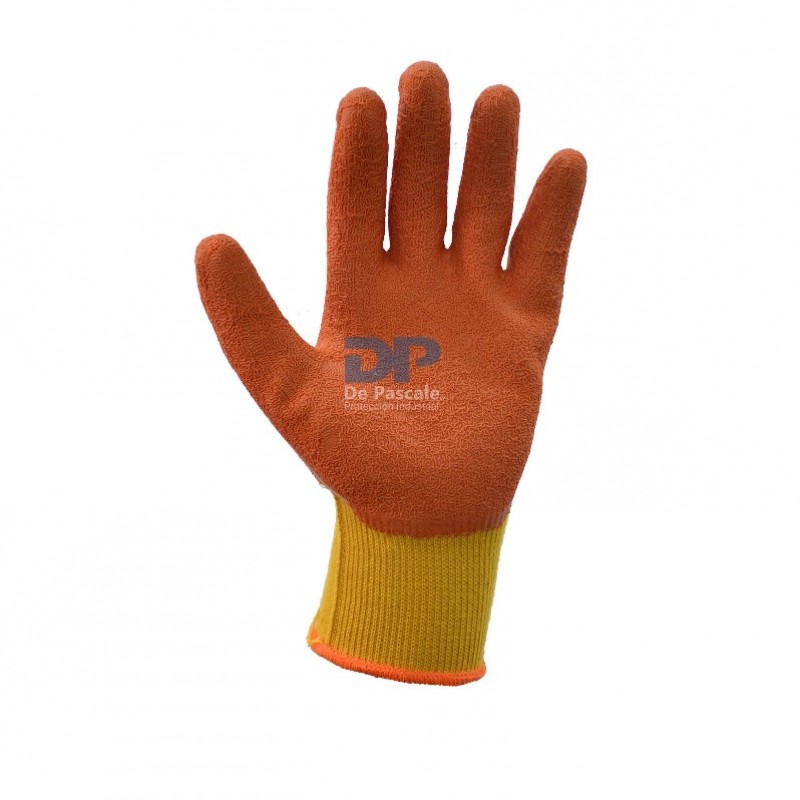 GUANTE NITRILO MICROCORRUGADO PESADO NARANJA
