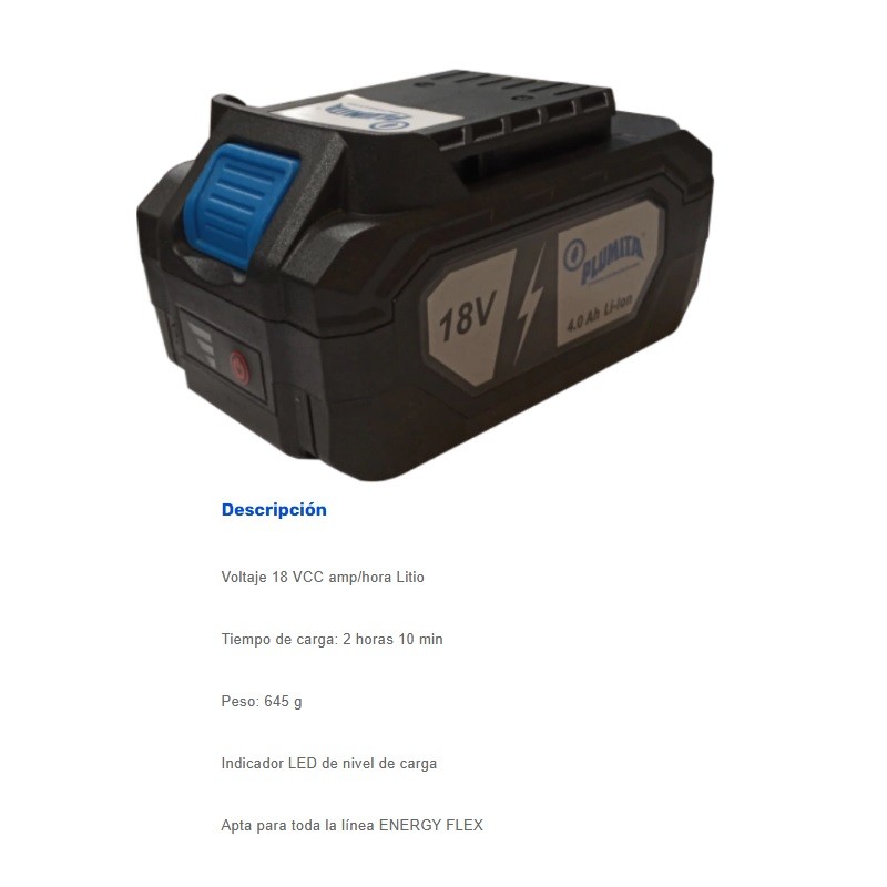 R.BATERIA 18V. ION-LITIO 3A.