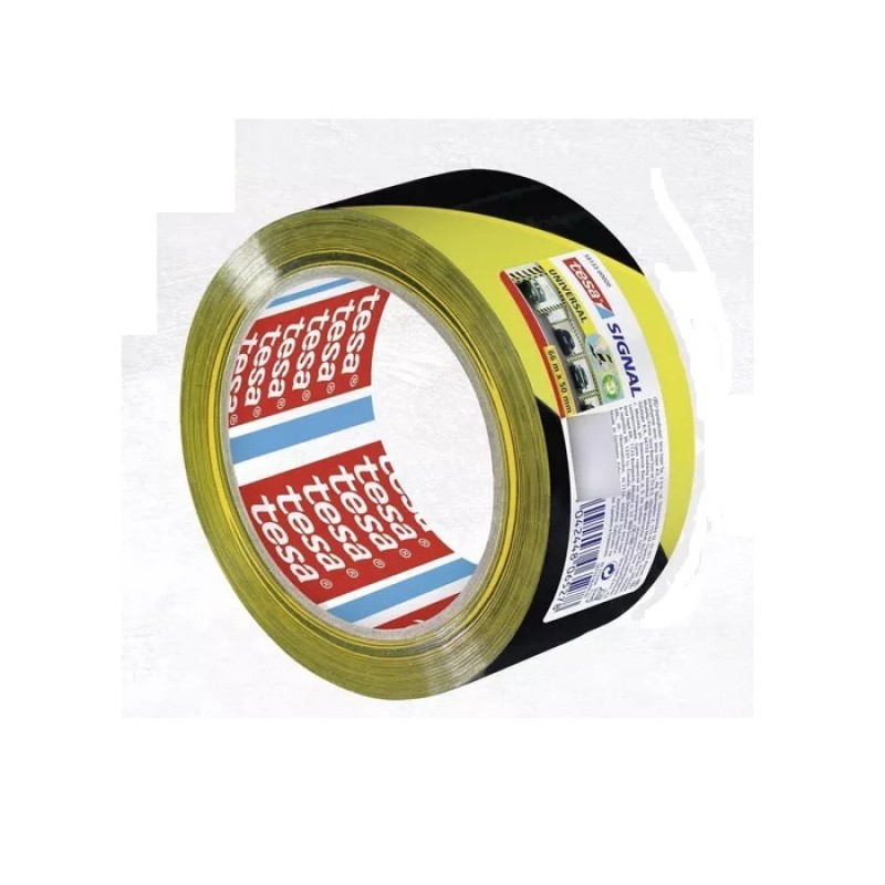 CINTA DEMARCACION 50MM X 66 MTS. NEGRA Y AMARILLA