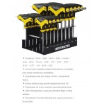 JUEGO 18 LLAVES T - HEX. MM/PUL