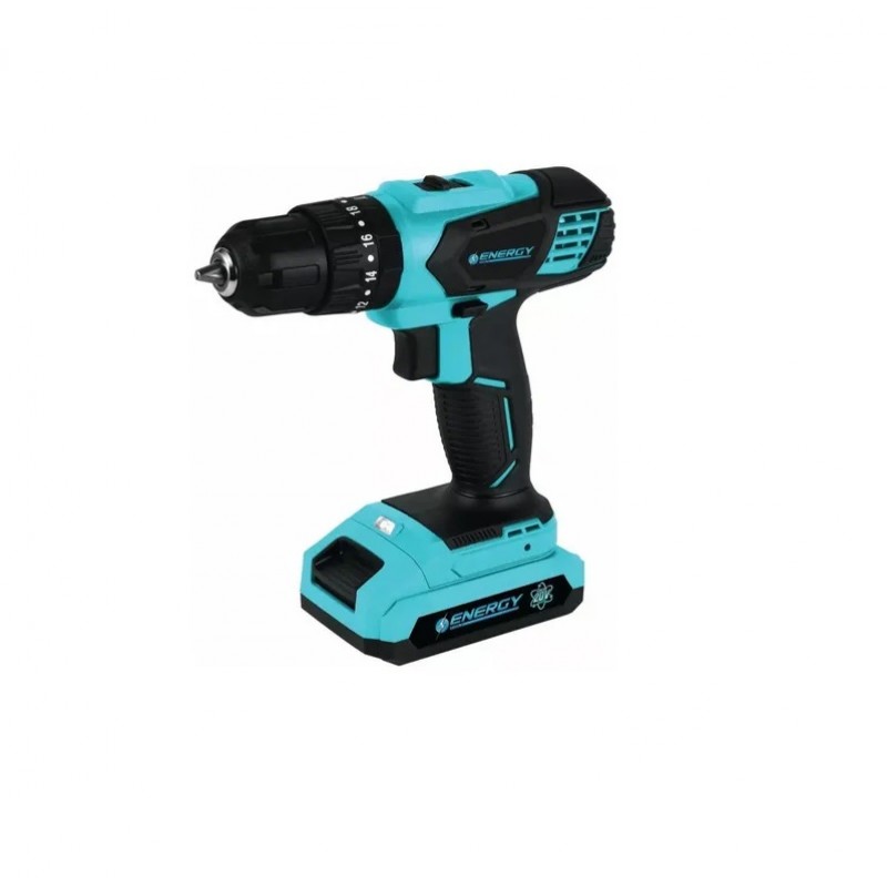 TALADRO BAT. 20V.13MM.LITIO C/PERC TURQUESA