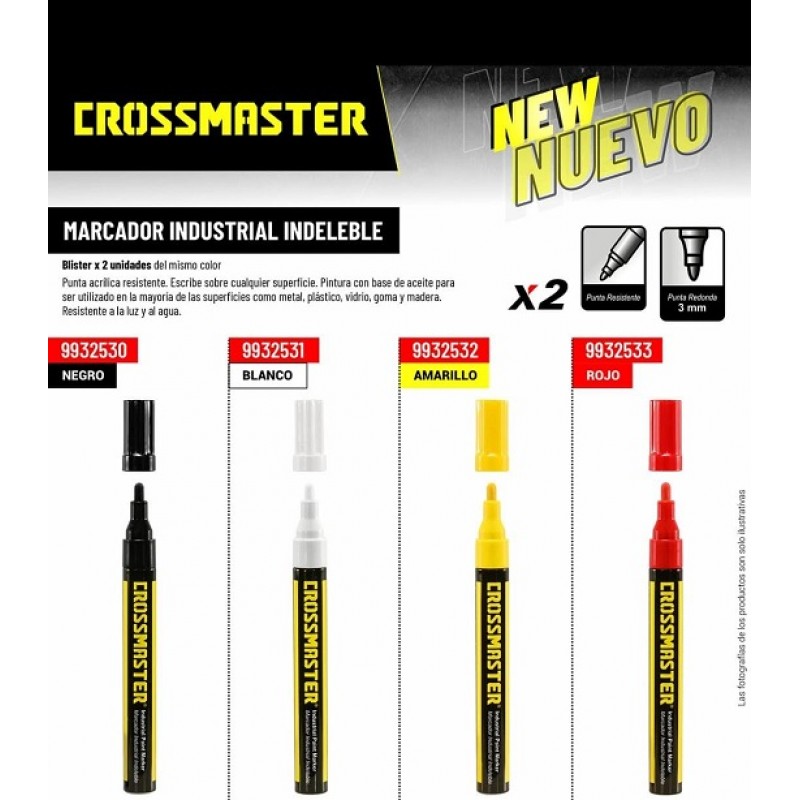 MARCADOR INDUSTRIAL BLANCO X2