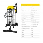 ASPIRADORA 70L.LIQ/POL.A.INOX. 3 MOTORES