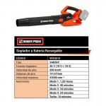 SOPLADOR BATERIA 18V+18V LITIO - S/BAT.