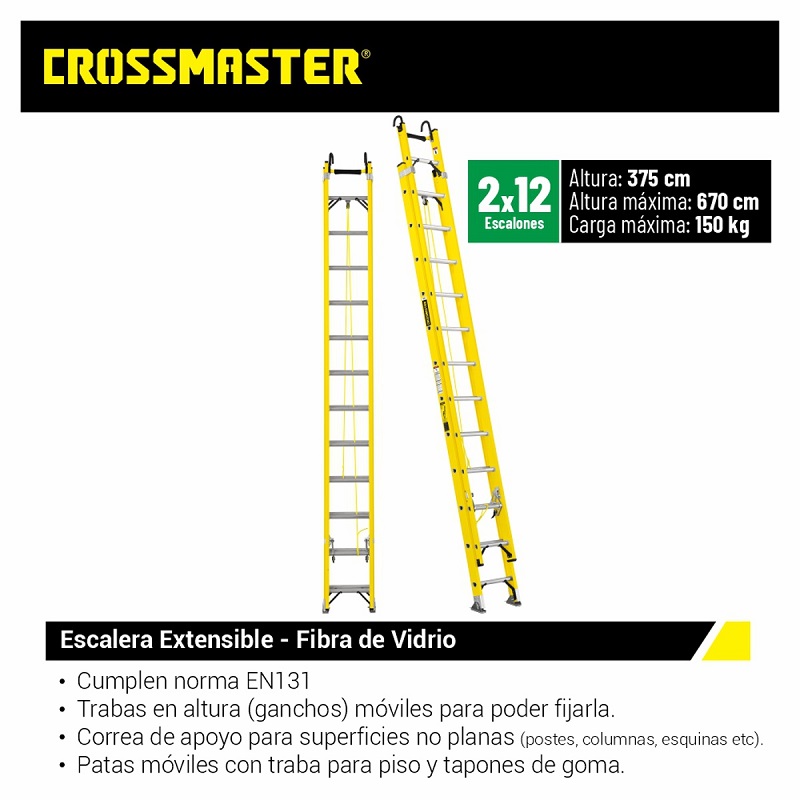 ESCALERA DIELECTRICA EXT.24  3.75/6.70M