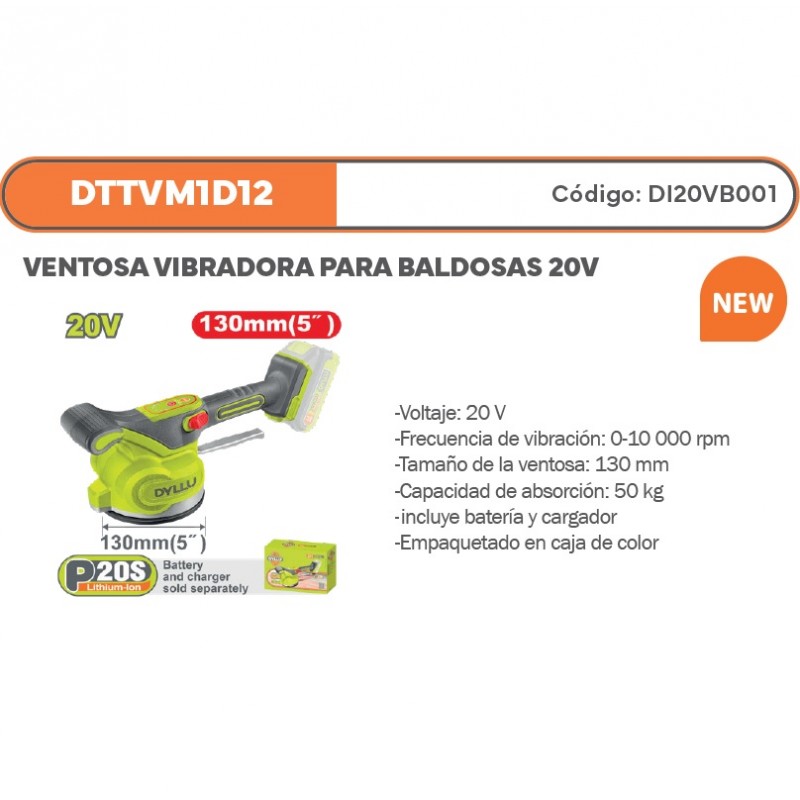 VENTOSA VIBRADORA PARA BALDOSAS 20V