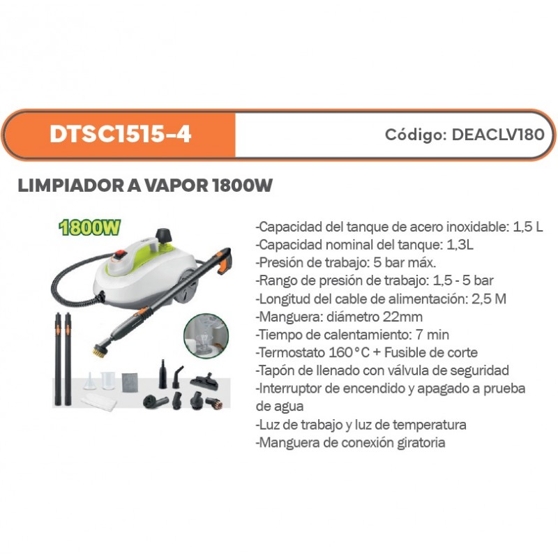 LIMPIADOR A VAPOR 1800W