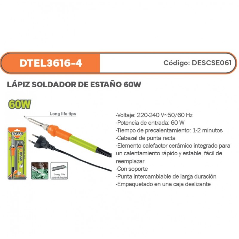 SOLDADORA DE ESTAÑO 60W