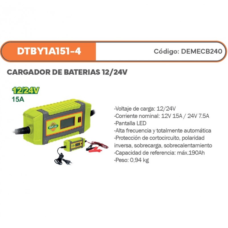 CARGADOR DE BATERIAS 12/24V