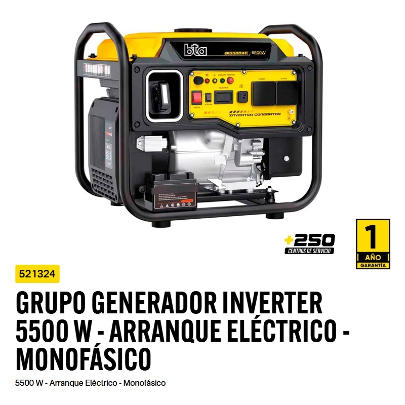 GENERADOR  5500W/GI5500AE 236CC. INVERTER 220V.