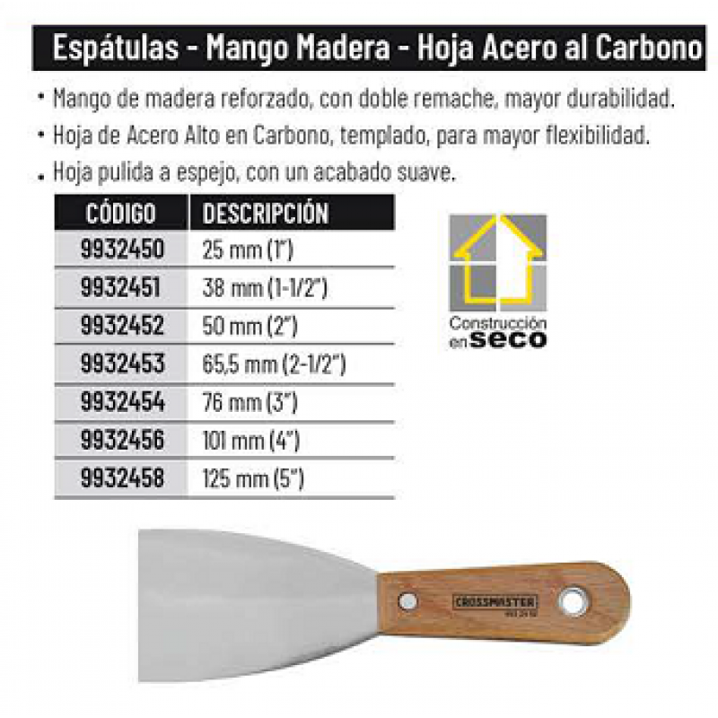 ESPATULA  75MM  M/MADERA