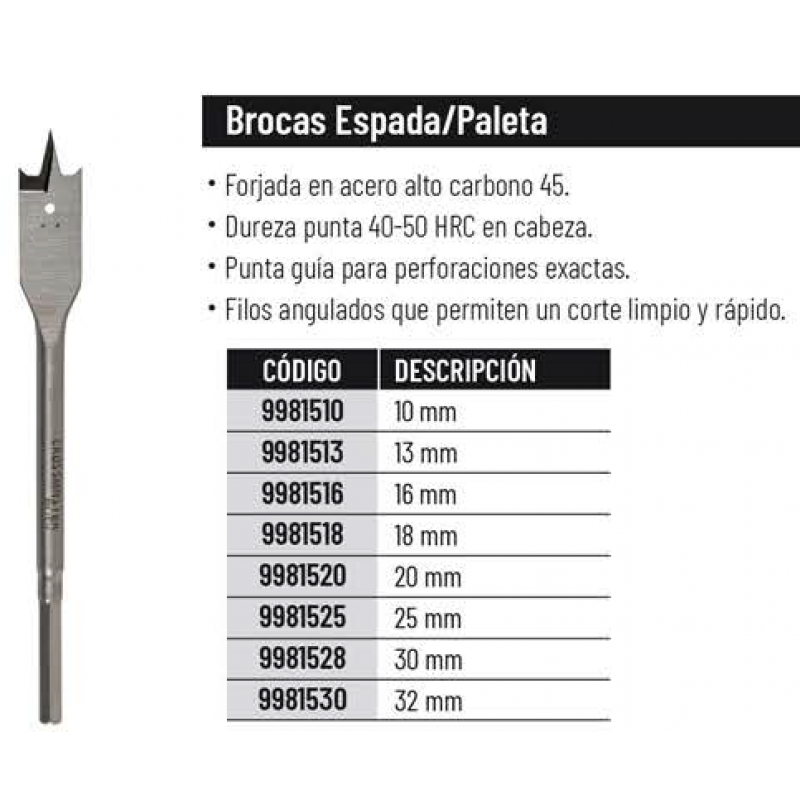 MECHA PALETA 10MM