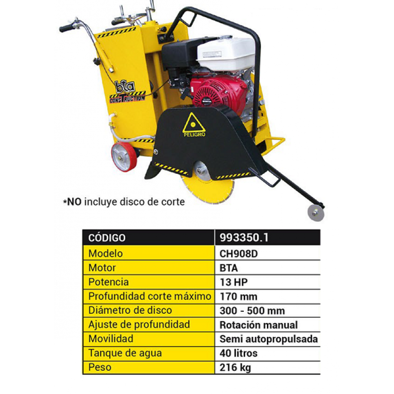 CONST.CORTADORA HORMIGON 13HP
