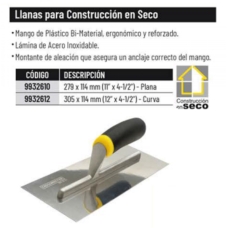 LLANA FRENTISTA 305X115MM.