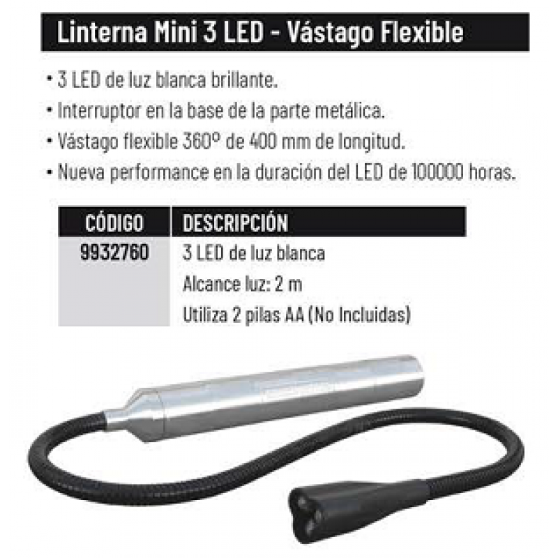 LINTERNA C/LED FLEXIBLE